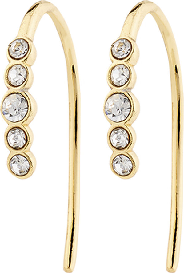 Pilgrim JENNI crystal earrings gold-plated Guld