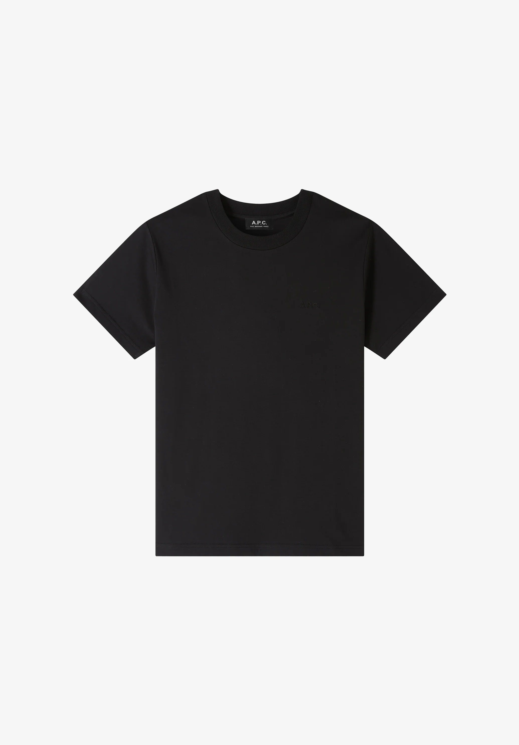 t-shirt standard apc brode GOTS - Noir
