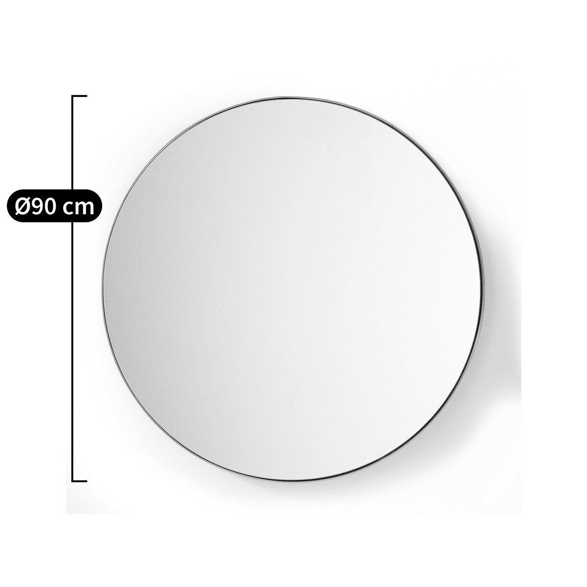 LA REDOUTE INTERIEURS<br>Espelho redondo em aço, Ø90 cm, Iodus