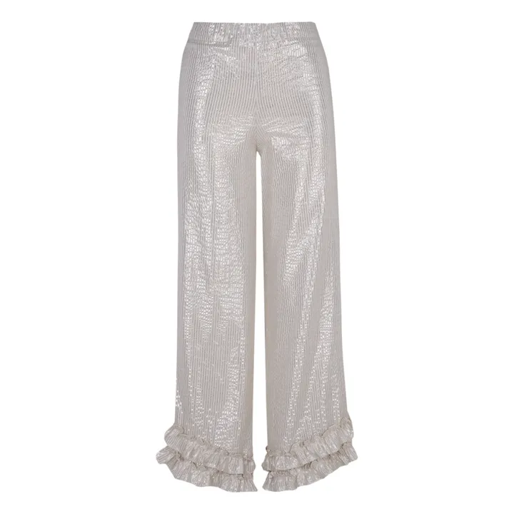 JoSephine Pantalon Mojito Rayures Métallisées | Argenté