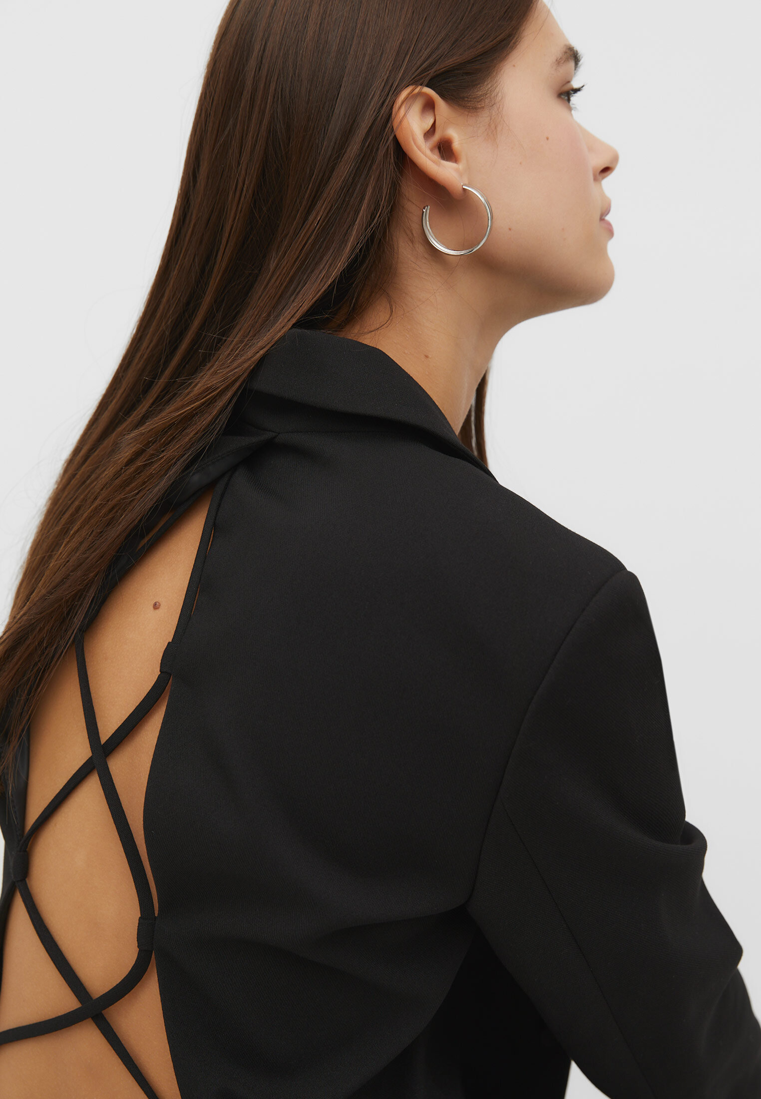 Blazer de abotoamento duplo