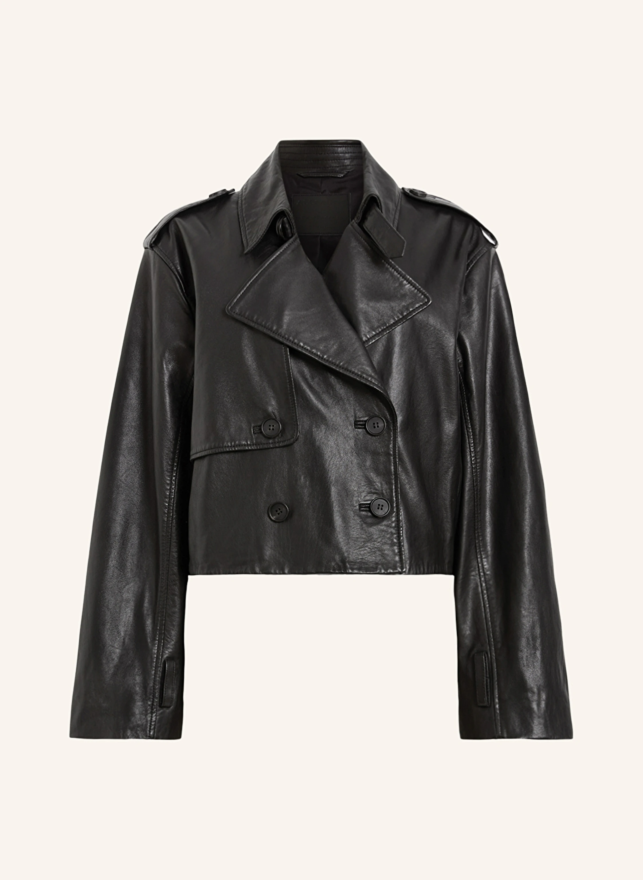 ALLSAINTS Cropped-Trenchcoat HENDRY aus Leder