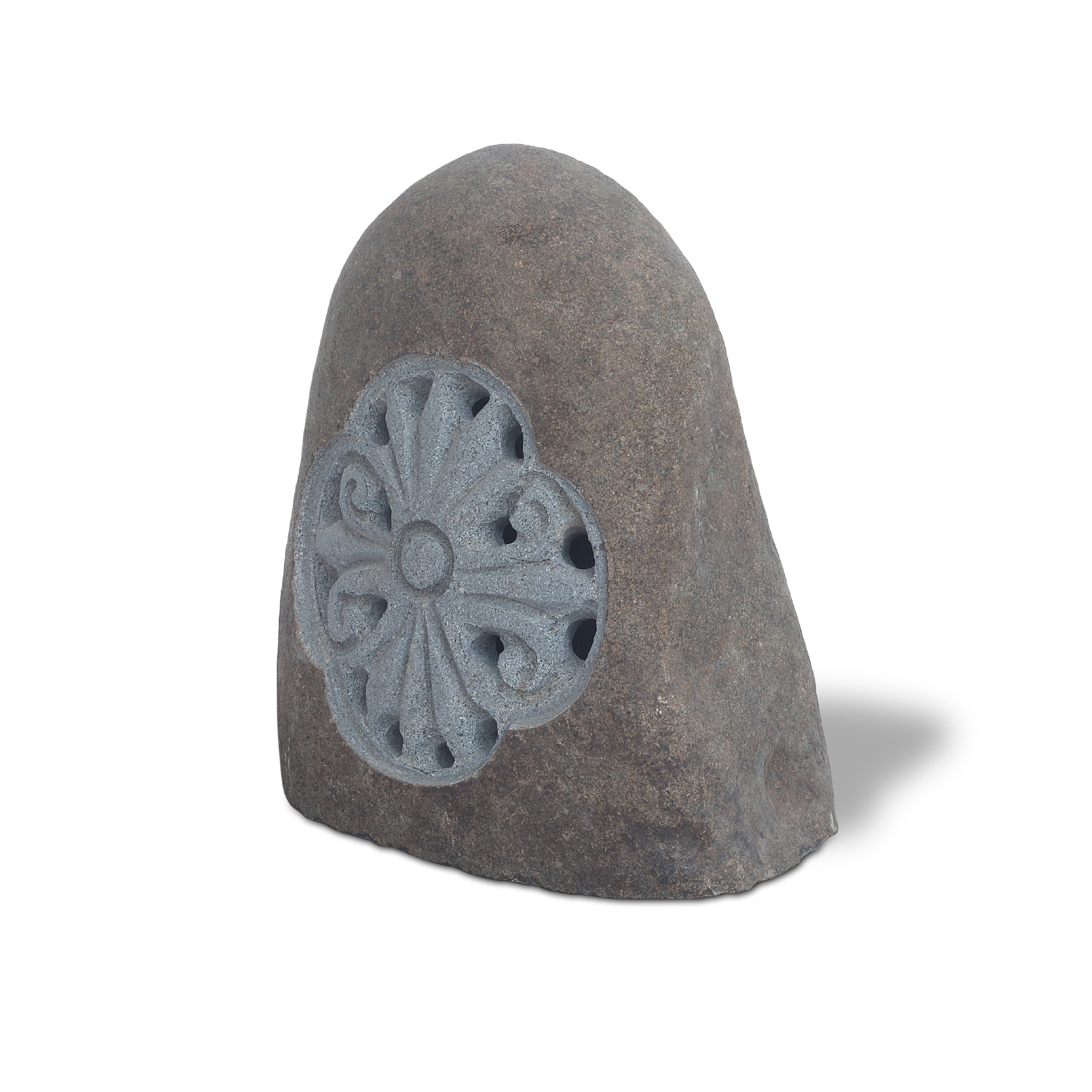 Gartenleuchte mit Ornament, Natursteinfindling, H ca. 30 - 35 cm günstig bestellen