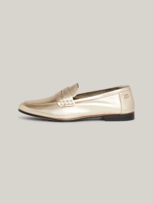Mocassins Essenciais em Couro Metalizado