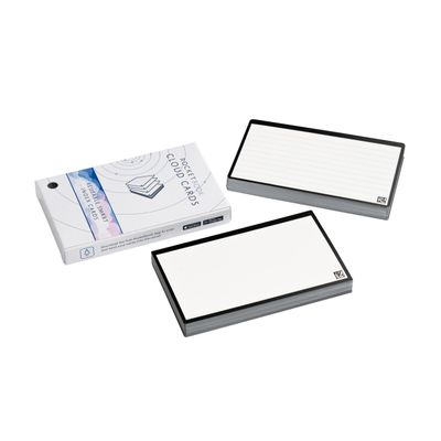 Rocketbook Cloud cards - 40 Fiches connectées et réutilisables - 7,5 x 12,5 cm - contour noir