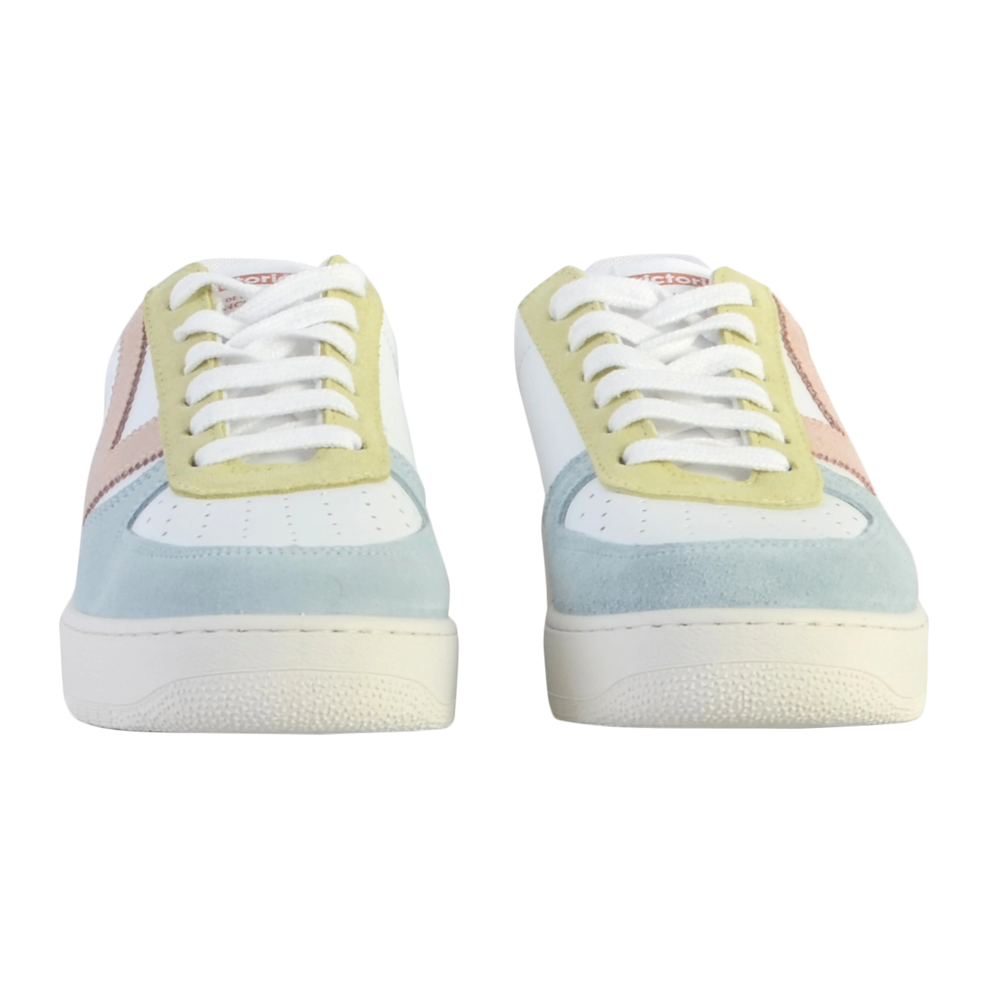 Basket cuir plate | Multicolore