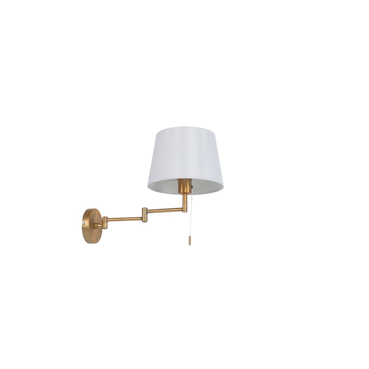 Smart wandlamp brons met witte kap incl. Wifi A60  - Ladas Deluxe