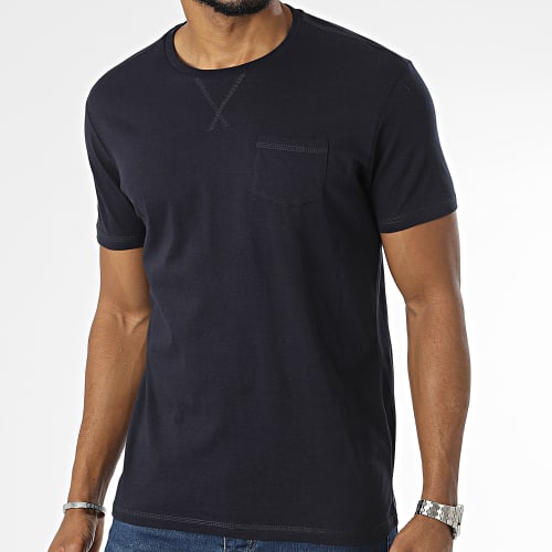 Tee Shirt A Poche Bleu Marine