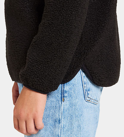 Didriksons Fleecejacke - Teddy - Exa Half Zip - Schwarz