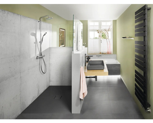 KALDEWEI CONOFLAT Secure Plus 780-5 douchebak, 90 x 80 x 3,7 cm, warmgrijs, 85 mat, volledig antislip gecoat met bakdrager, 465047982674