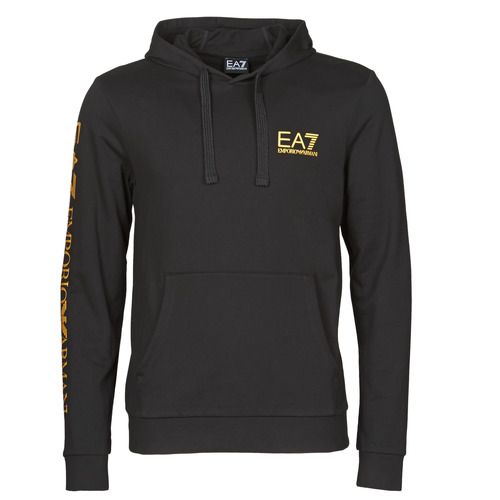 Emporio Armani EA7 - TRAIN LOGO SERIES M HOODIE RN COFT - Noir