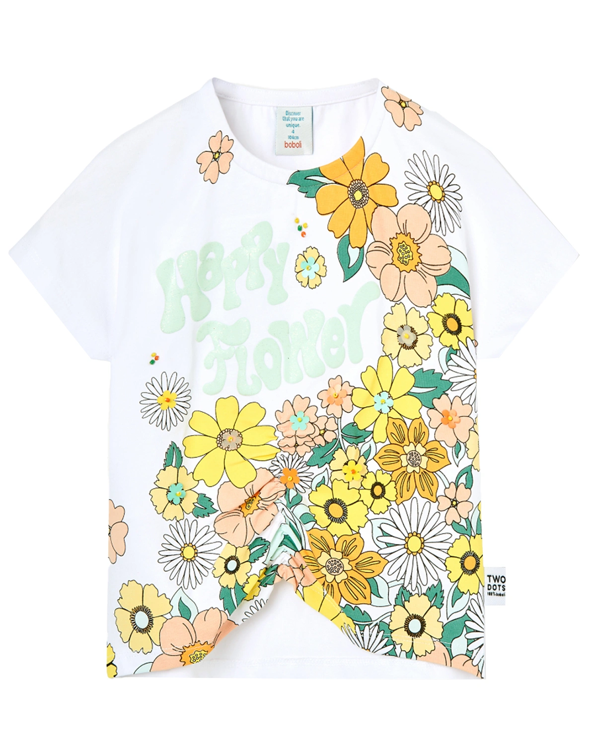 T-Shirt FLOWERY in weiß