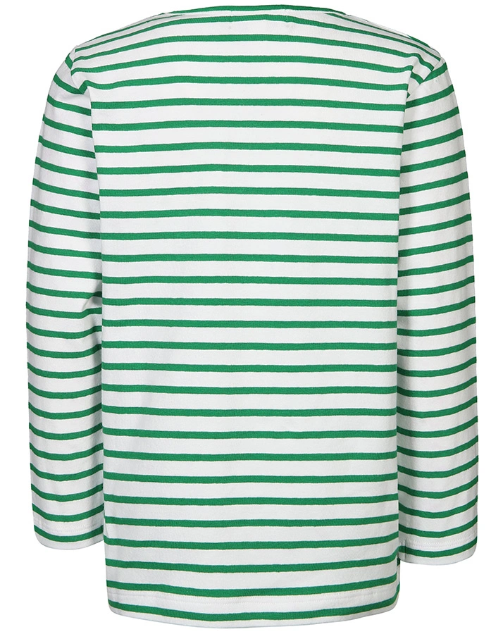 Langarmshirt TRAKTOR TOBI gestreift in weiß/grün