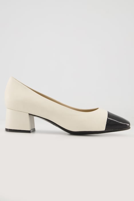 Caprice Leder-Pumps, farbige Spitze, Komfortweite