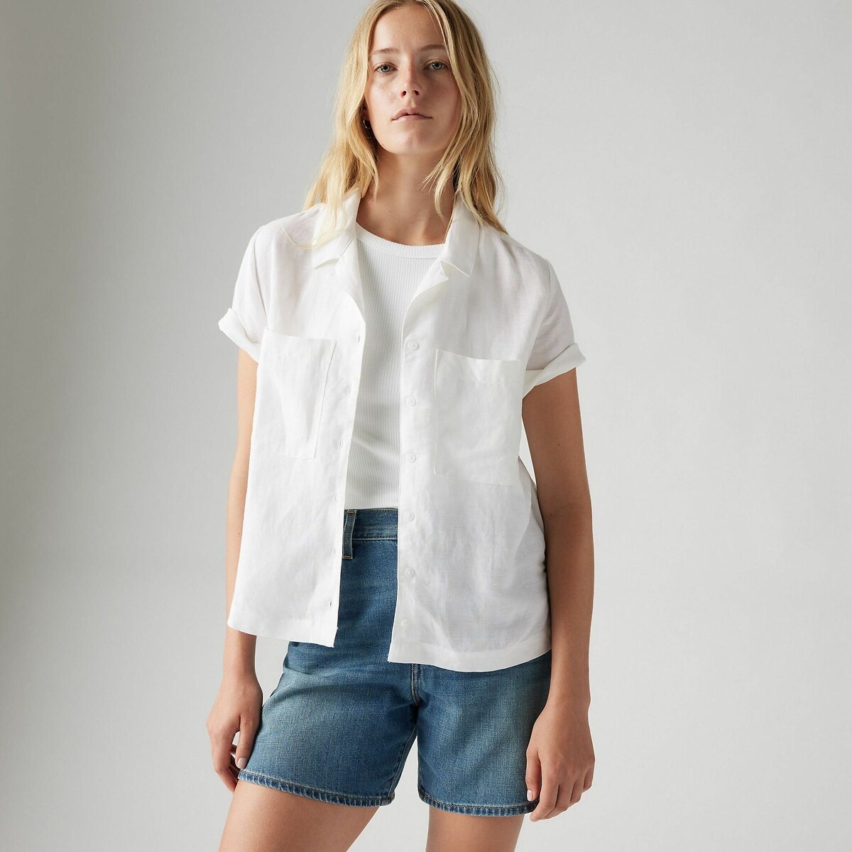 Camisa de manga curta LEVI'S em linho misto
