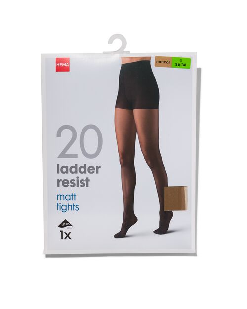 collant anti-démaillage 20 deniers naturel naturel