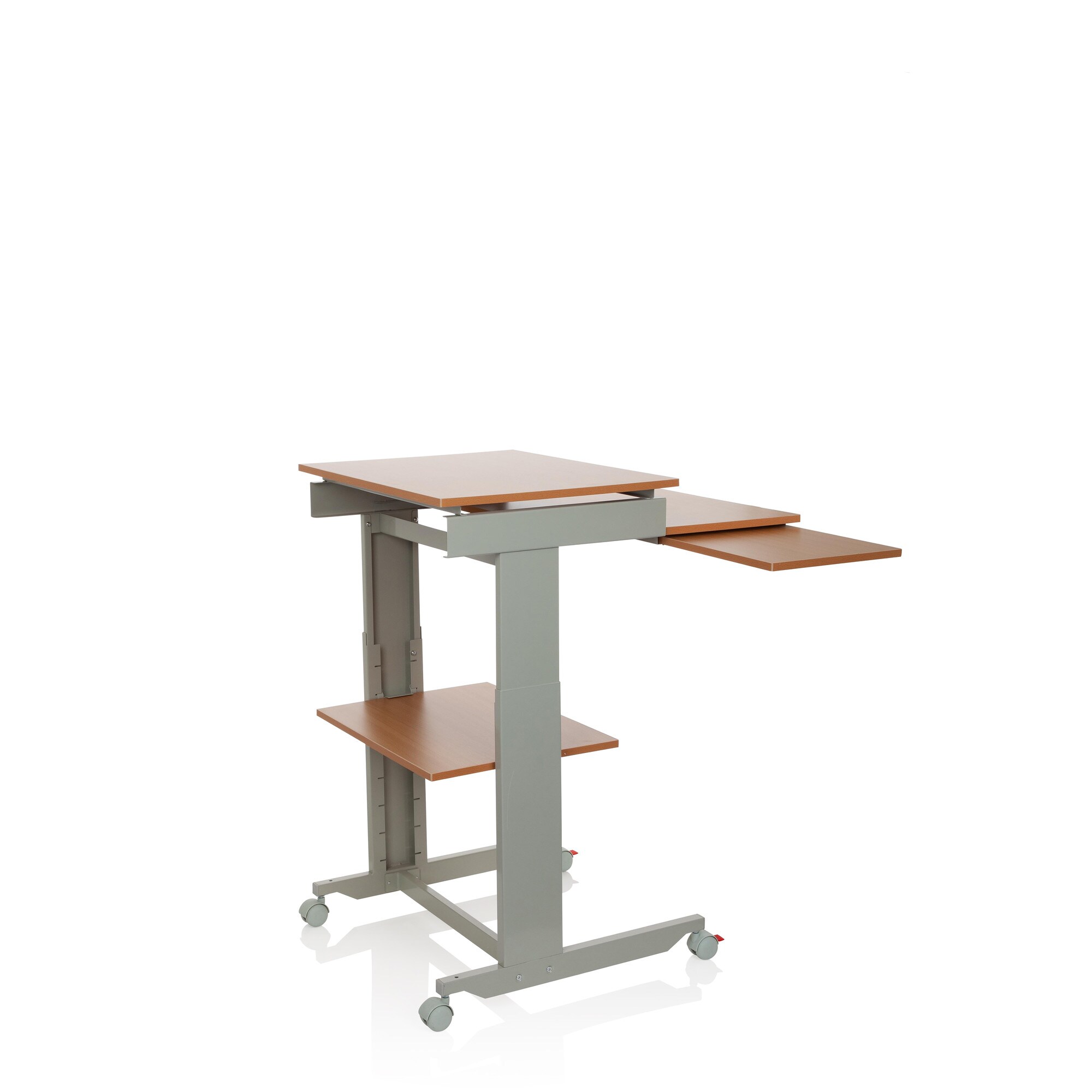 Stehschreibtisch WORKSTATION Melaminharzbeschichtete Spanplatte, Gestell pulverbeschichteter Stahl hjh OFFICE