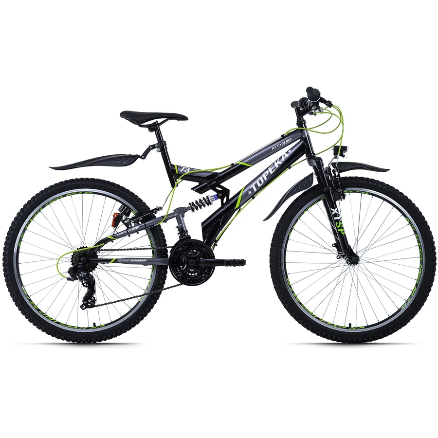 KS Cycling Mountainbike Fully ATB 26 Topeka Grau-Grün