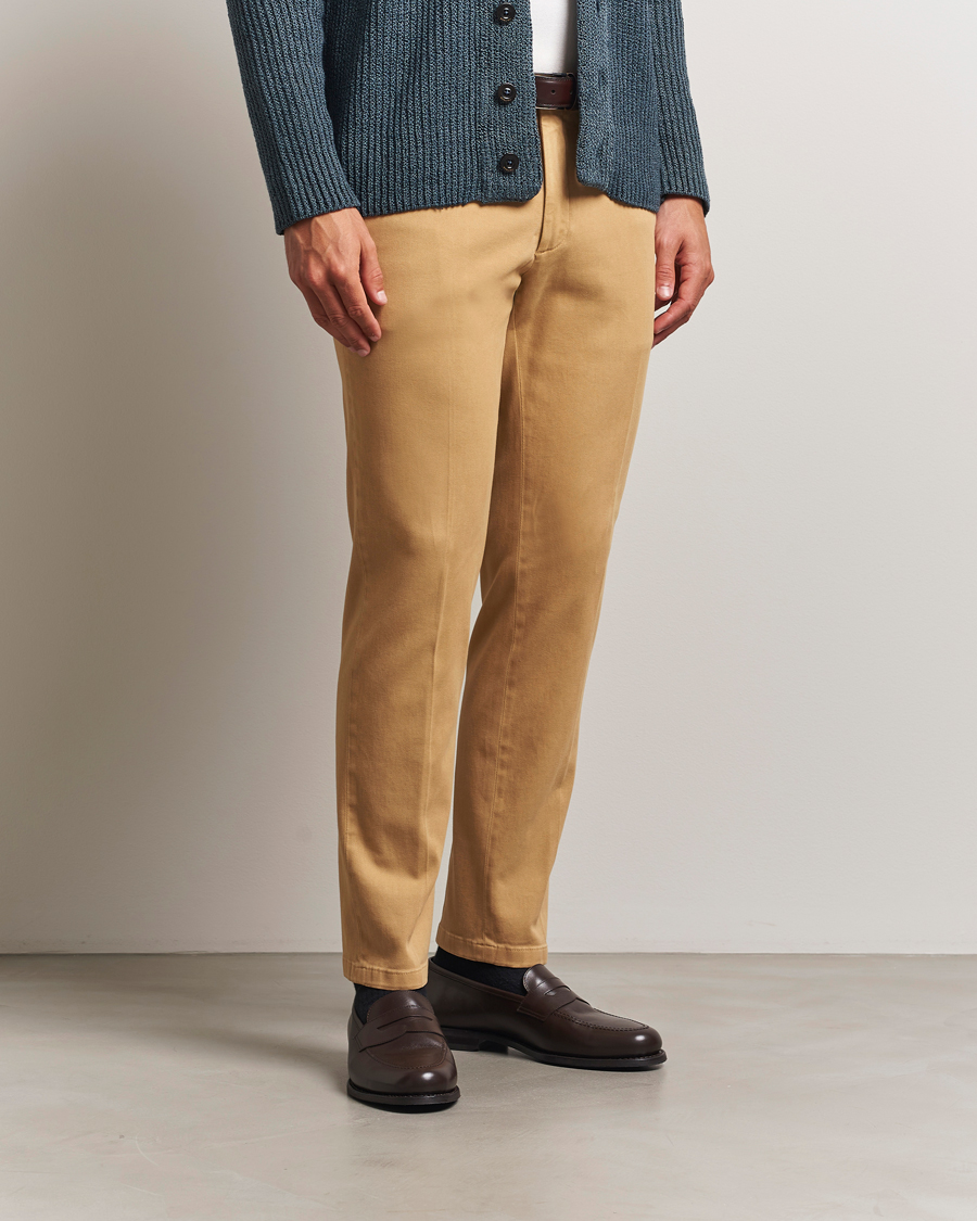 Boglioli Cotton Twill Trousers Beige