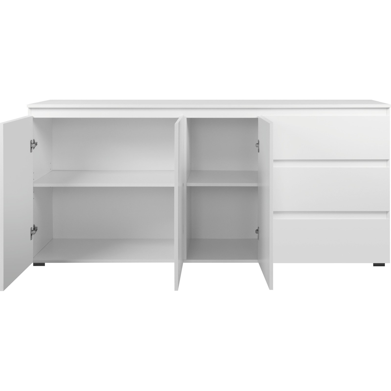 Sideboard Shark Melamin weiss matt 178.5 x 80 x 40 cm