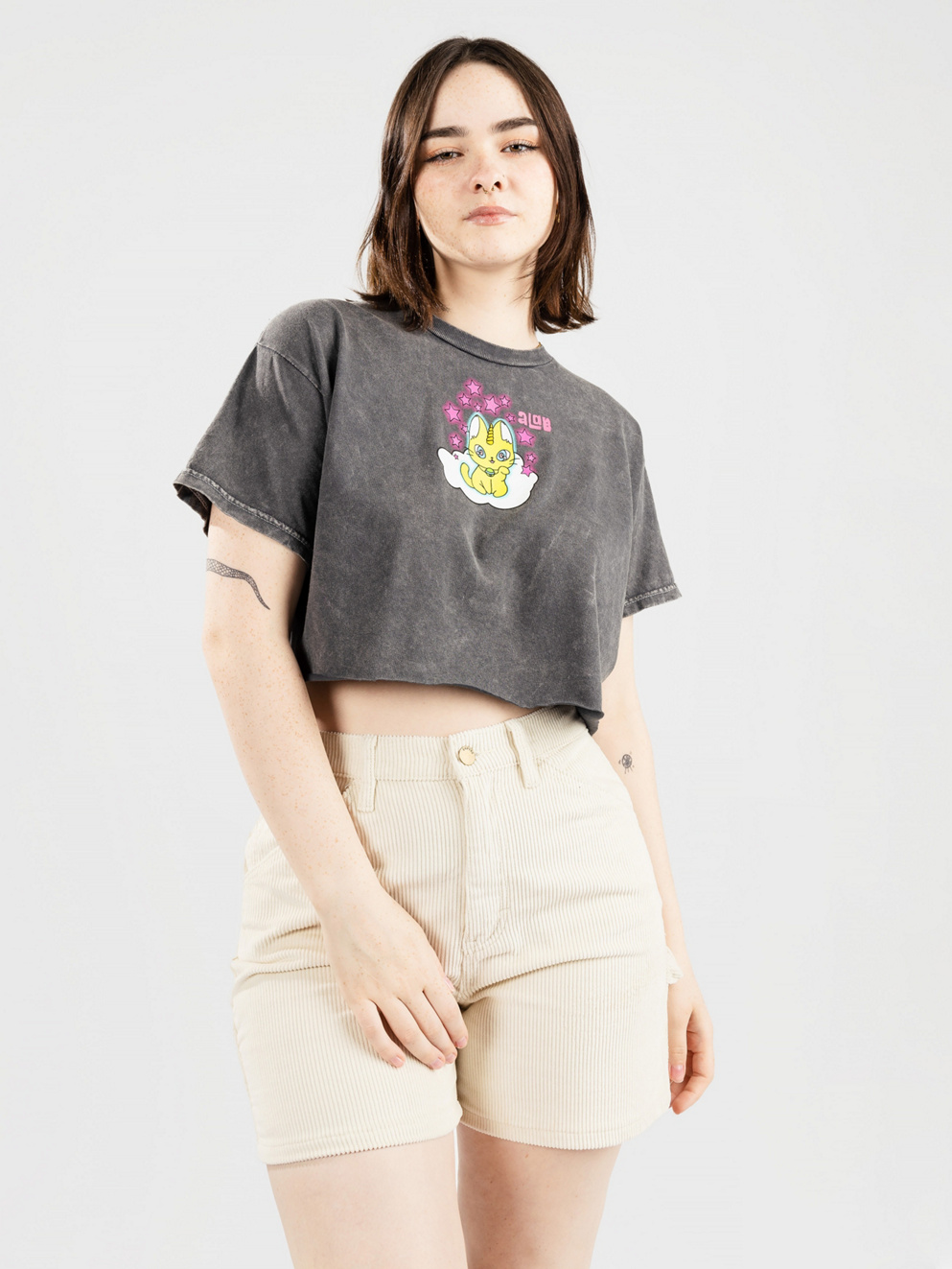 A.LAB Unicorn T-Shirt medium grey/mineral wash