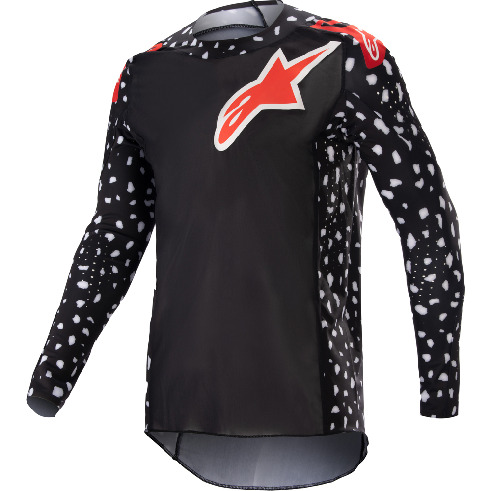Alpinestars - Maillot Supertech North Noir / Blanc / Rouge fluo