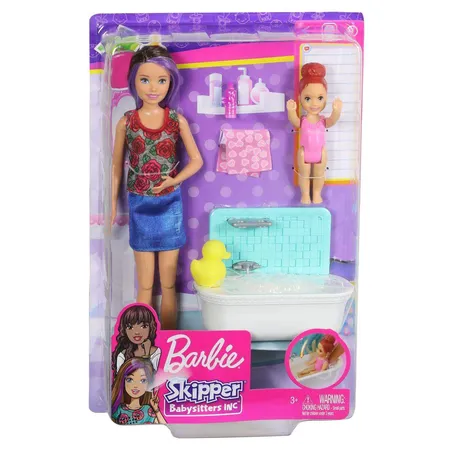 Barbie Skipper Babysitters Inc. Puppen und Bad Spielset