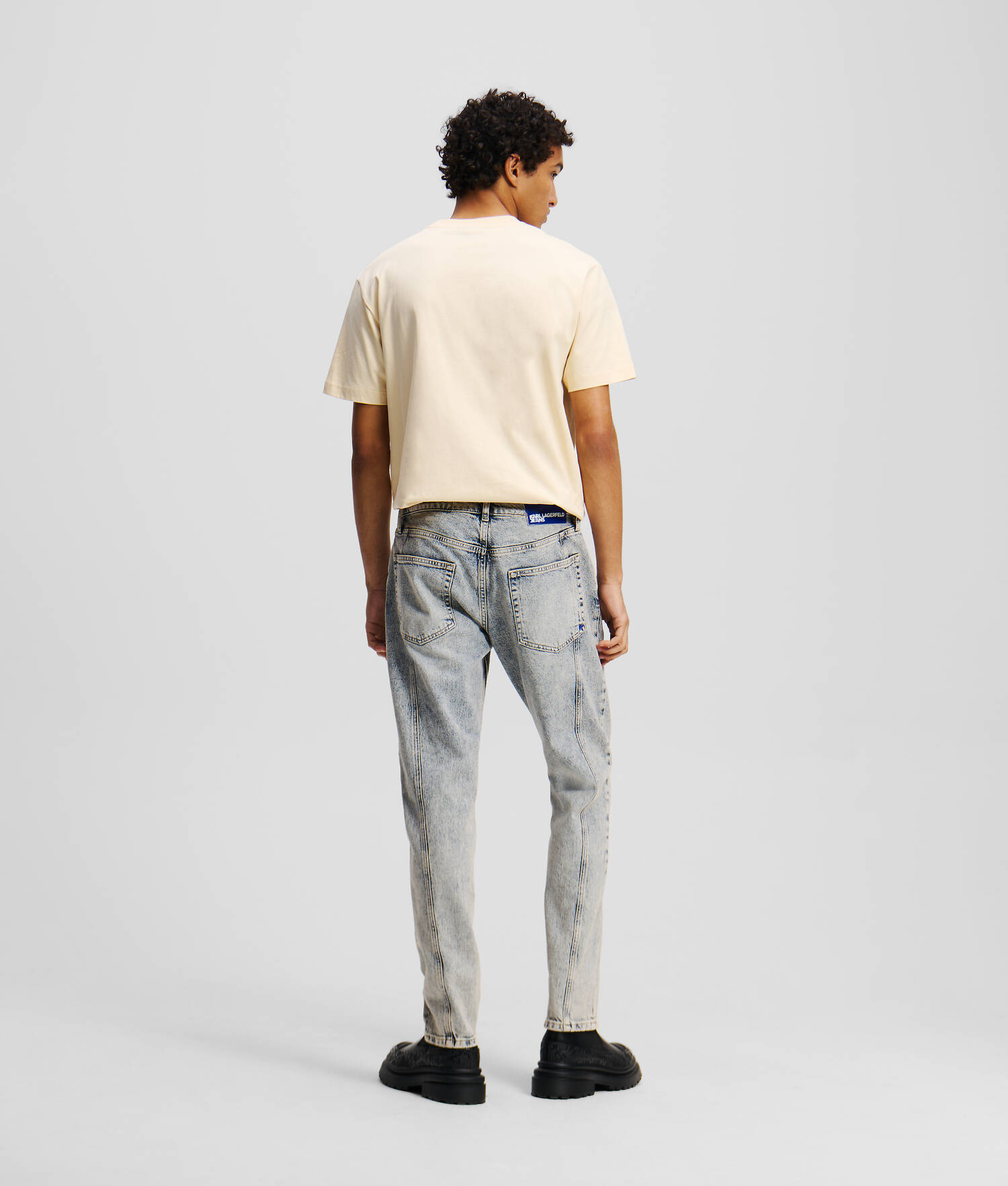 JEAN FUSELÉ DÉLAVÉ À L'ACIDE - Acid Light Blue