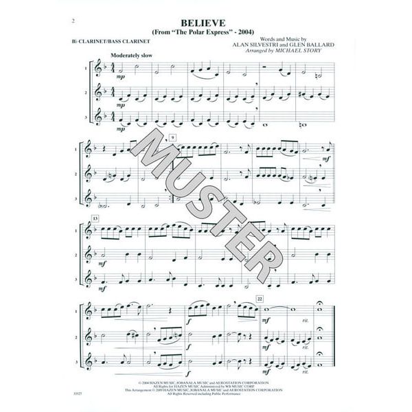 Alfred Music Publishing Movie Trios For All Clarinet