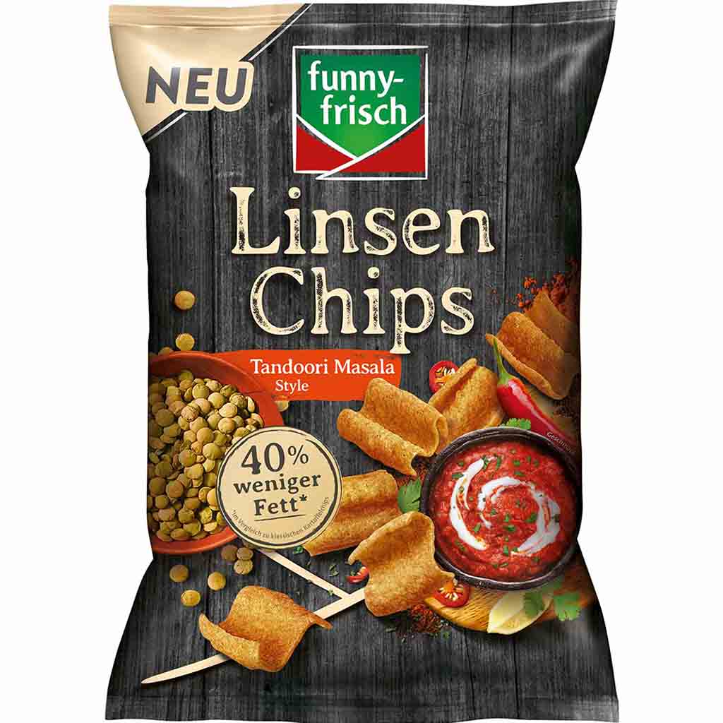funny frisch Linsen Chips Tandoori Masala 90g MHD:10.2.25