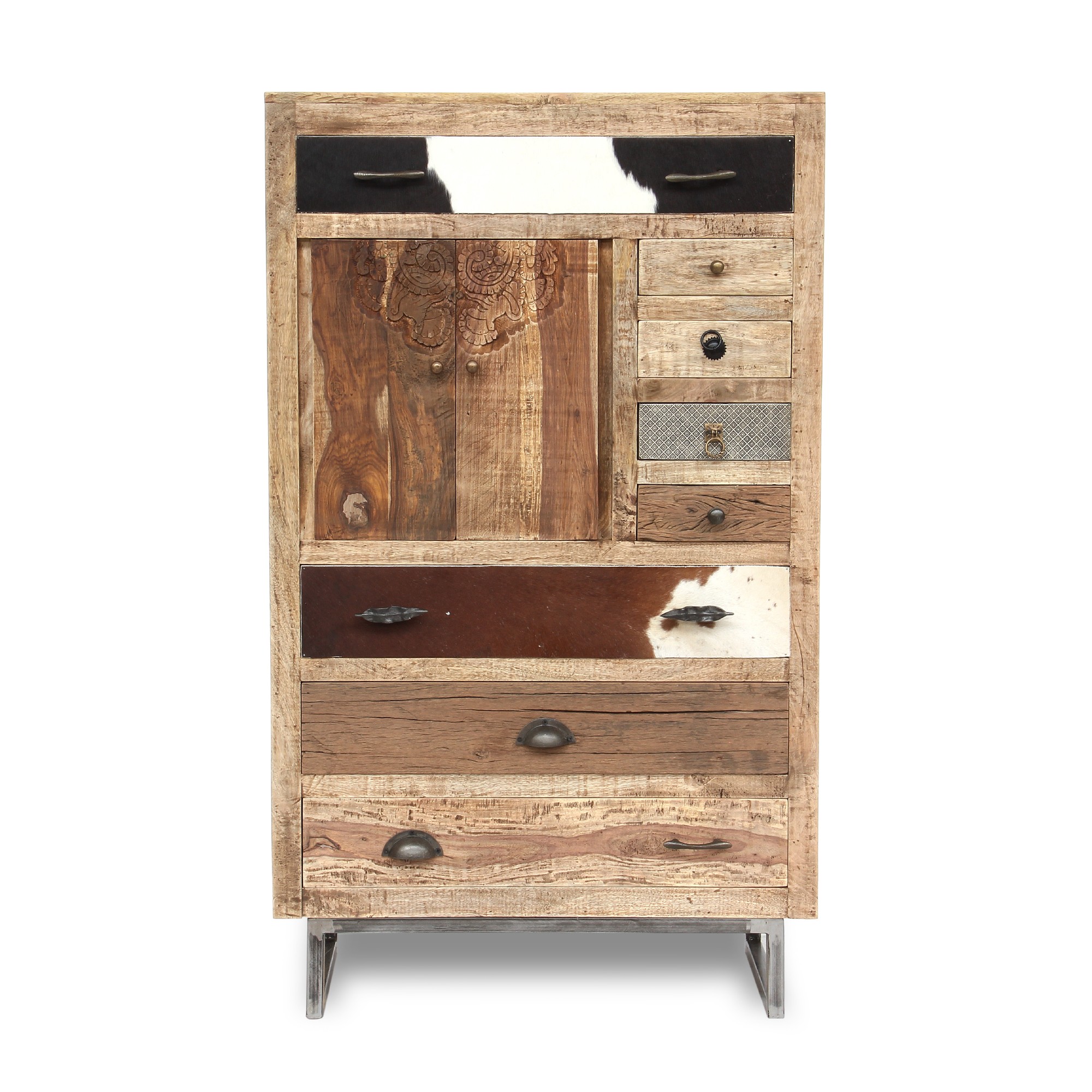 Kommode 'Beaucoup', braun, T 42 cm, B 80 cm, H 135 cm von fischer's lagerhaus
