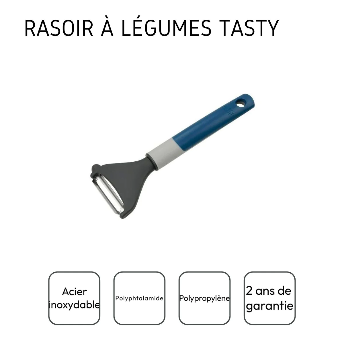 Eplucheur à légumes 19 cm bleu foncé Core Tasty