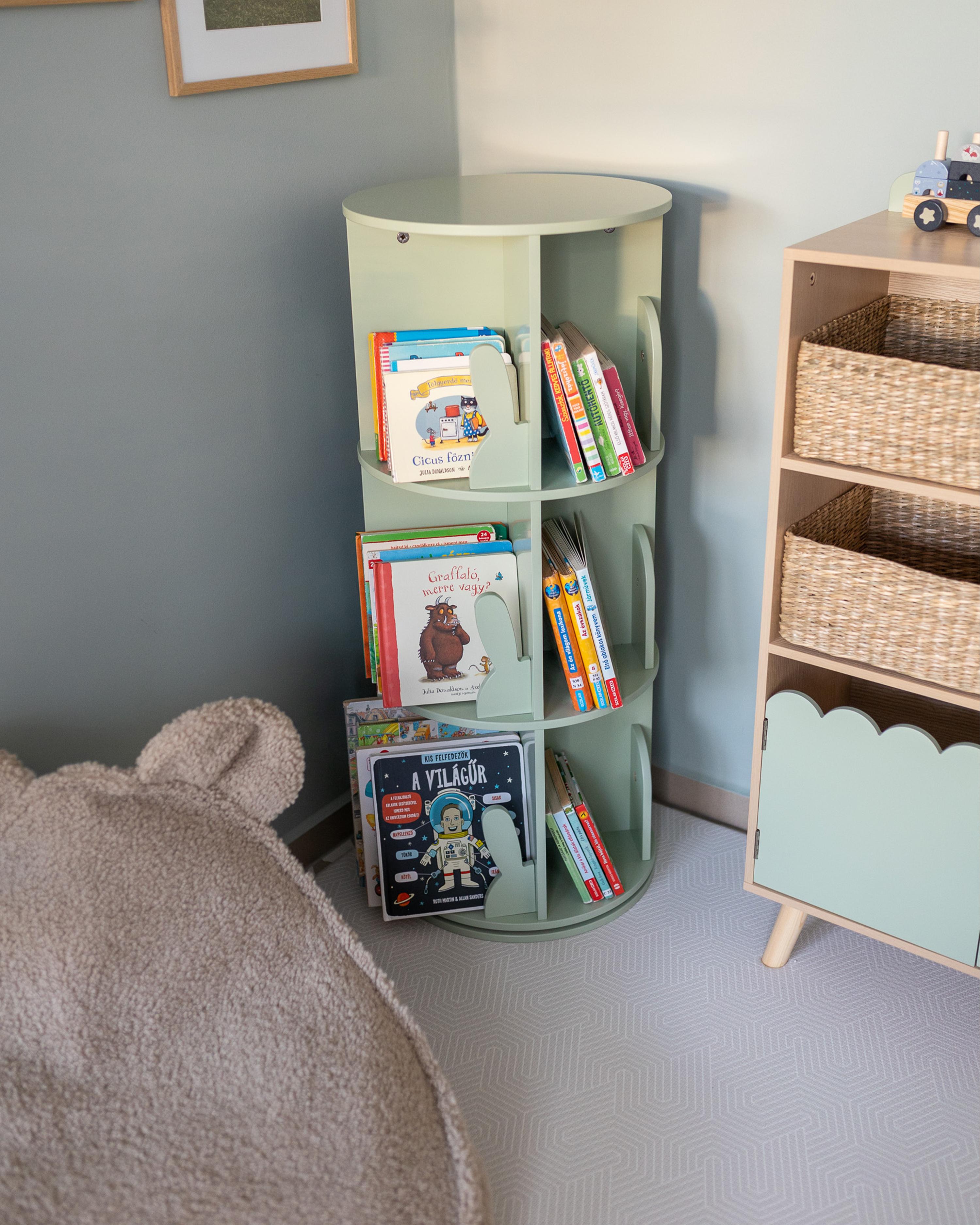 Draaibare boekenplank CANEY 94 cm Lichtgroen