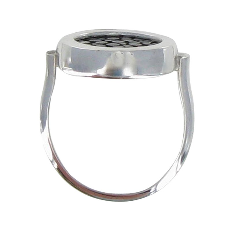 Bague Argent Ronde Pastilles Cuir Interchangeables Couleurs Eté