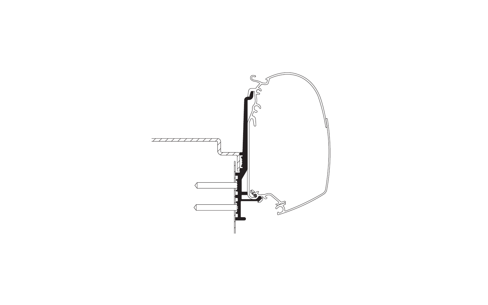 Thule Markisenadapter Wand Knaus Tourer CUV - 3 Meter