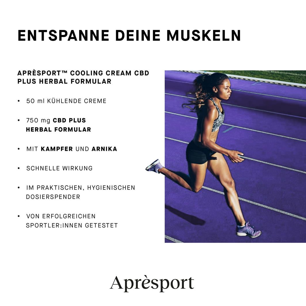 Aprèsport™ Cooling Cream CBD plus Herbal Formular