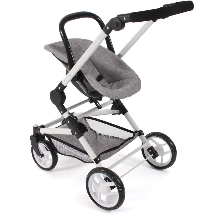 BAYER CHIC 2000 Kombipuppenwagen Fides 3 in 1 grau