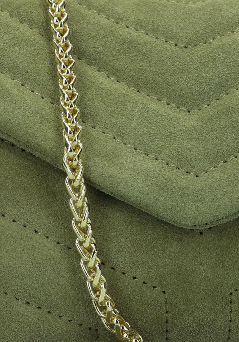 NOTRE-V groene notre-v schoudertas celine suede