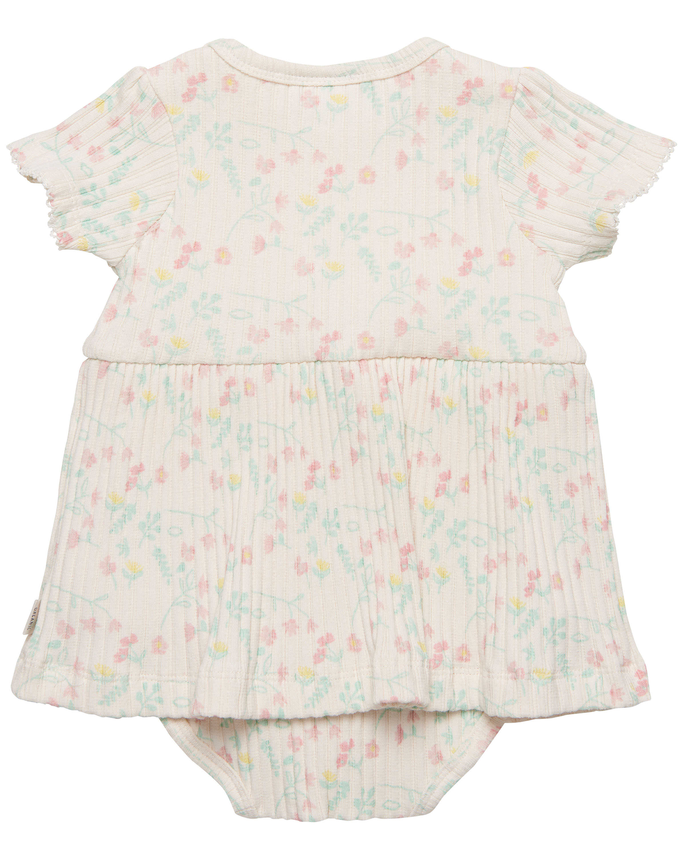 Kurzarmbody FLORAL DRESS in white swan