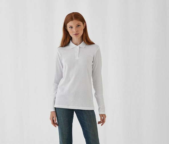 B&C ID1LW - Polo Manches Longues Femme