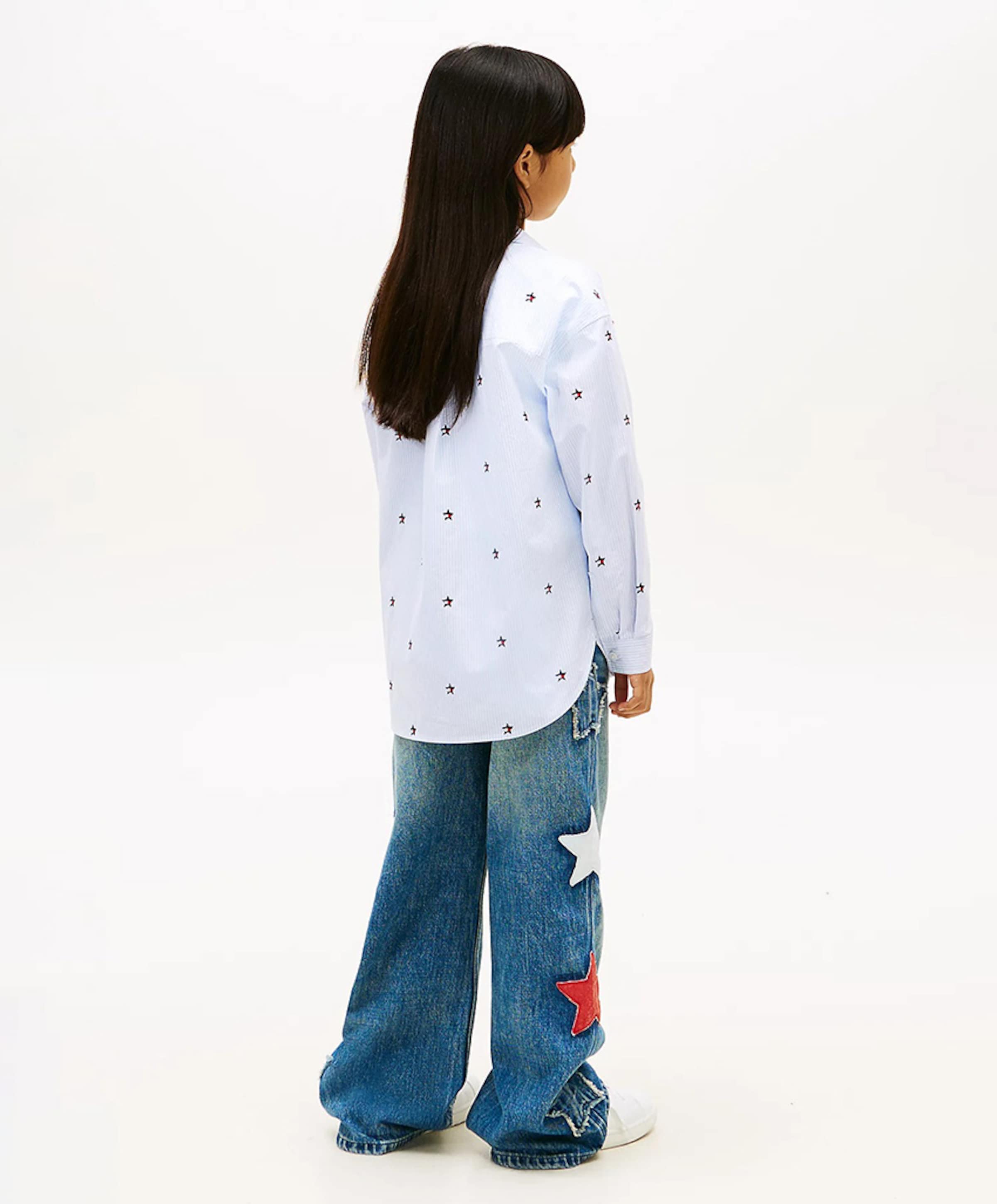 Tommy Hilfiger Meisjes blouse lange mouw blauw