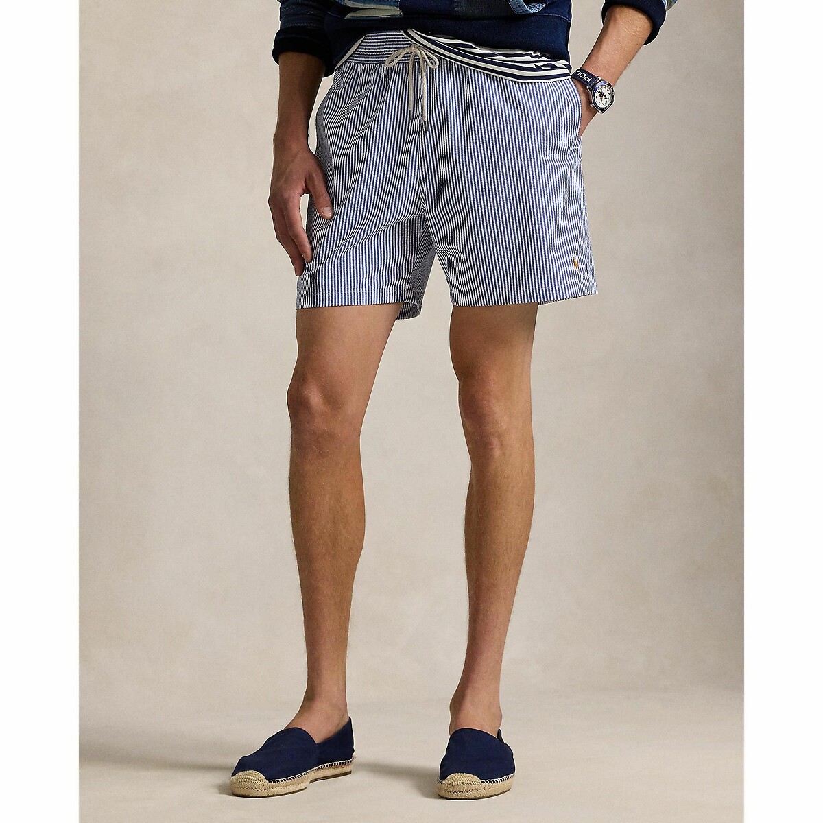 POLO RALPH LAUREN<br>Calção Traveler em seersucker 14,6 cm
