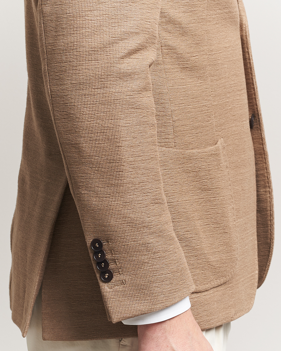 Morris Heritage Jersey Linen Jacket Beige