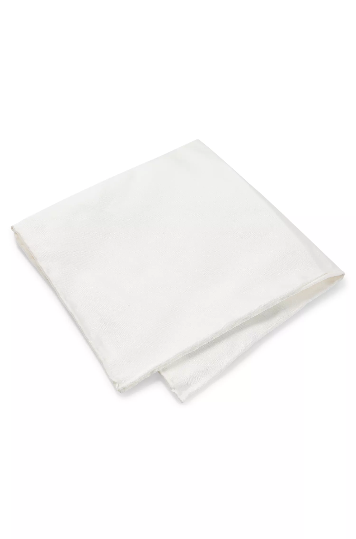 Lenço de bolso BOSS cor camelo em jacquard de seda