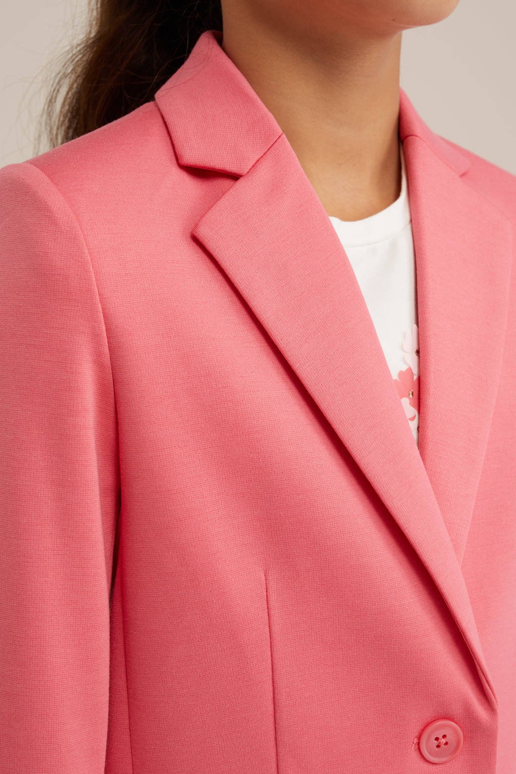 WE Fashion regular fit blazer roze