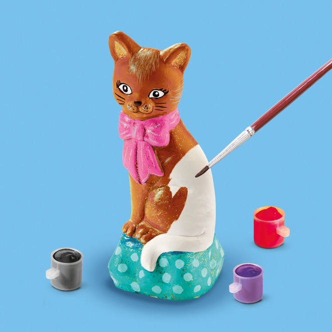 Gießen und anmalen - Katze - Glitter