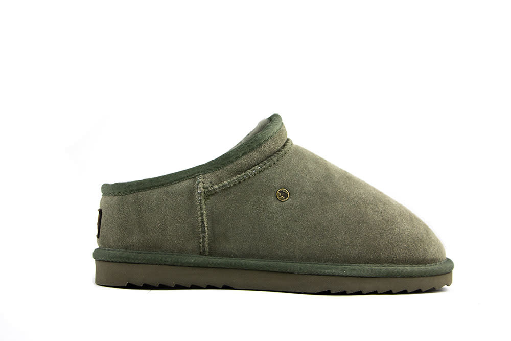 Warmbat Pantoffels Conner Groen Suede