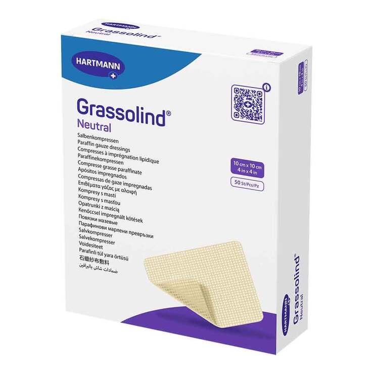 Grassolind Salbenkompressen 10x10 cm steril, 50 St