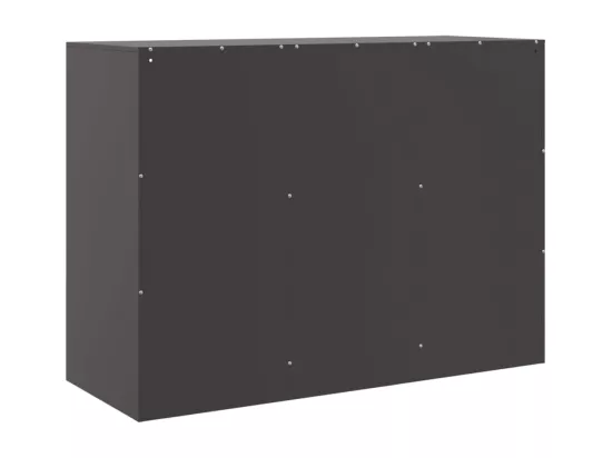 Buffet noir 99x39x73 cm acier