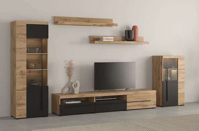 INOSIGN Wohnwand »Roger,Breite 270 cm moderne Mediawand ohne Beleuchtung« Set, 5 Stk. tlg.
